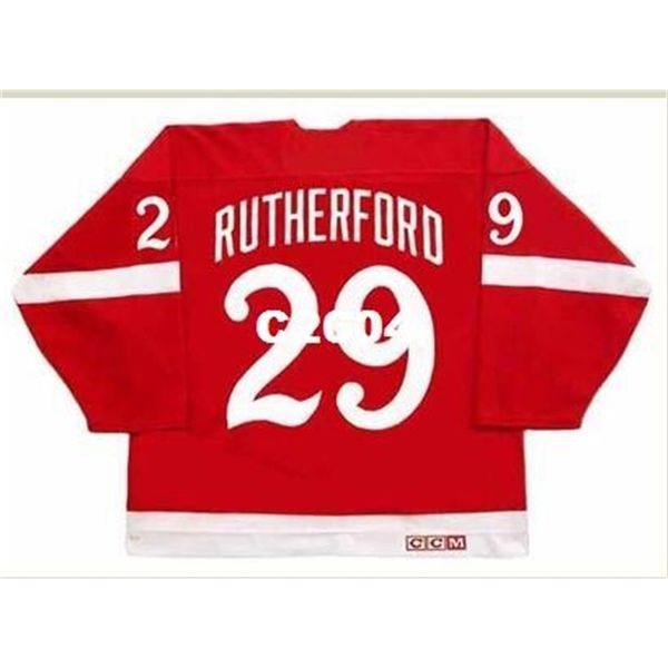men #29 jim rutherford detroit red wings 1982 ccm vintage retro hockey jersey or custom any name or number retro jersey, Black
men #29 jim rutherford detroit red wings 1982 ccm vintage retro hockey jersey or custom any name or number retro jersey, Black