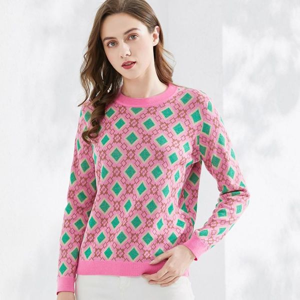 autumn winter women's pullovers sweater fashion pink plaid o-neck full sleeve knitted korean casual female, White;black
autumn winter women's pullovers sweater fashion pink plaid o-neck full sleeve knitted korean casual female, White;black