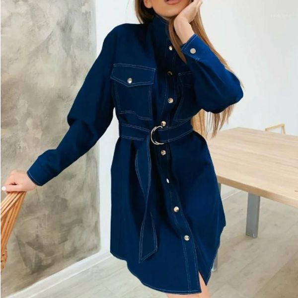 vintage thin denim dress women pockets turn down collar long sleeve solid dress 2020 autumn new fashion sashes office lady1, Black;gray
vintage thin denim dress women pockets turn down collar long sleeve solid dress 2020 autumn new fashion sashes office lady1, Black;gray