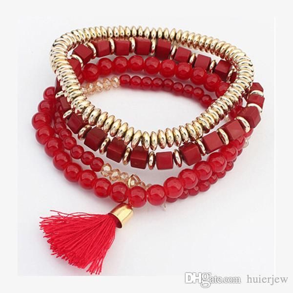 bead bracelets personalized bohemian tassel elastic charm bracelet jewelry elastic bracelets bangles, Golden;silver
bead bracelets personalized bohemian tassel elastic charm bracelet jewelry elastic bracelets bangles, Golden;silver