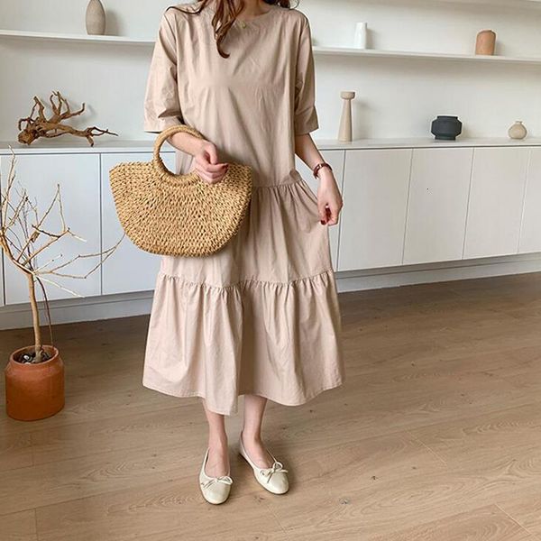 women cotton summer dress 2021 korean style loose oversize long dress robe femme ins chic womens casual vintage dress, Black;gray
women cotton summer dress 2021 korean style loose oversize long dress robe femme ins chic womens casual vintage dress, Black;gray