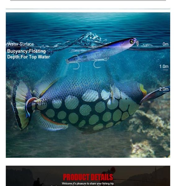 1pcs new fishing lure 115mm 14g floating pencil wobbler hard bait barbed hook fishing tackle bass pike peche isca ar qylzhi
1pcs new fishing lure 115mm 14g floating pencil wobbler hard bait barbed hook fishing tackle bass pike peche isca ar qylzhi