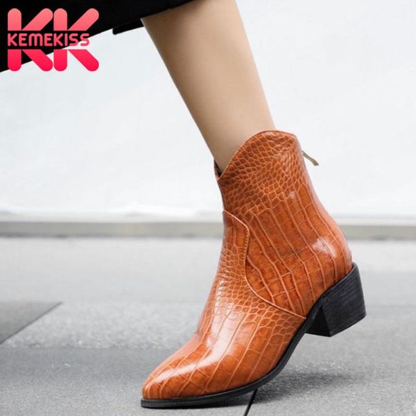 kemekiss women boots fashion zipper thick heel winter shoes woman warm short boot office snake patern footwear size 32-43, Black
kemekiss women boots fashion zipper thick heel winter shoes woman warm short boot office snake patern footwear size 32-43, Black