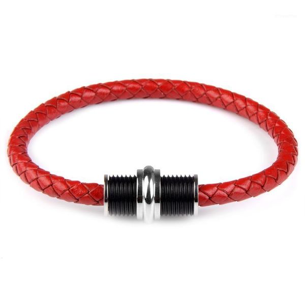 genuine leather bracelet men stainless steel magnetic clasp handmade men red black bracelets bangles braided leather bracelet1, Golden;silver
genuine leather bracelet men stainless steel magnetic clasp handmade men red black bracelets bangles braided leather bracelet1, Golden;silver