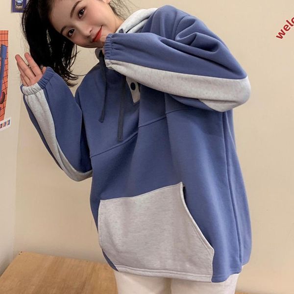 vintage blue buttons pullover oversized hoodies women coat casual pocket fall winter thicke warm loose student preppy style chic, Black
vintage blue buttons pullover oversized hoodies women coat casual pocket fall winter thicke warm loose student preppy style chic, Black