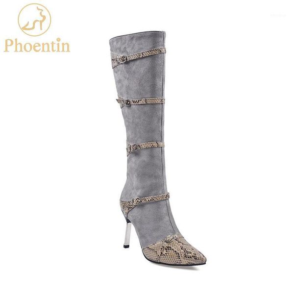 phoentin thin high heel booties 2020 snake printed knee high boots pointy shoes female buckle narrow band large size ft7791, Black
phoentin thin high heel booties 2020 snake printed knee high boots pointy shoes female buckle narrow band large size ft7791, Black
