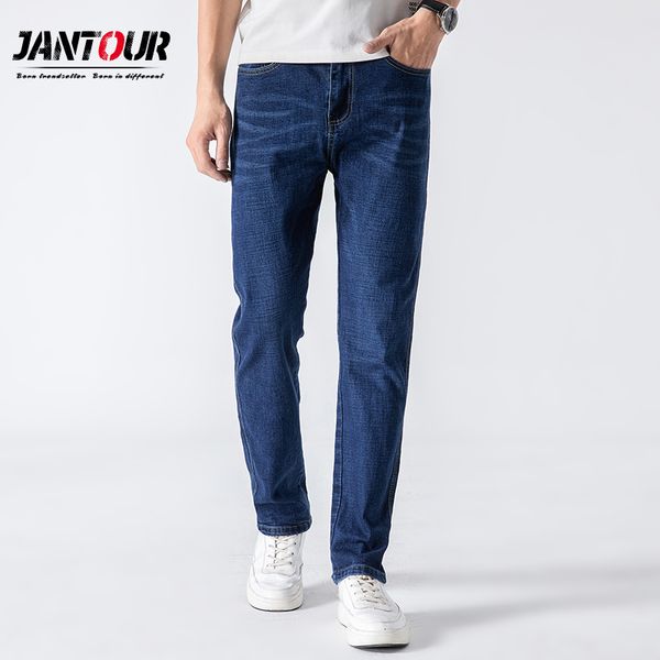 jantour brand spring autumn casual men jeans pants mid waist straight denim trouser sold color business jeans men q0105, Black;white
jantour brand spring autumn casual men jeans pants mid waist straight denim trouser sold color business jeans men q0105, Black;white