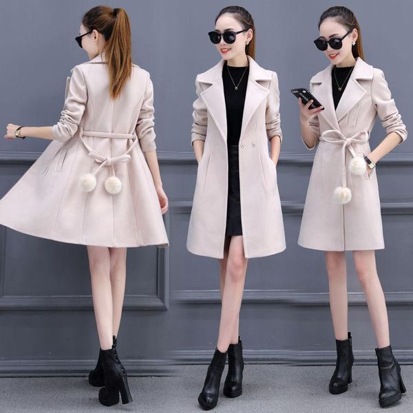 women's wool & blends autumn coat women double breasted ladies long plus size oversized overcoat woolen coats, Black
women's wool & blends autumn coat women double breasted ladies long plus size oversized overcoat woolen coats, Black