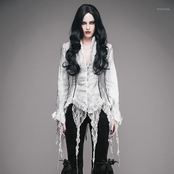 gothic women's long-sleeved fringed chiffon blouses europe and america autumn and winter1, White
gothic women's long-sleeved fringed chiffon blouses europe and america autumn and winter1, White