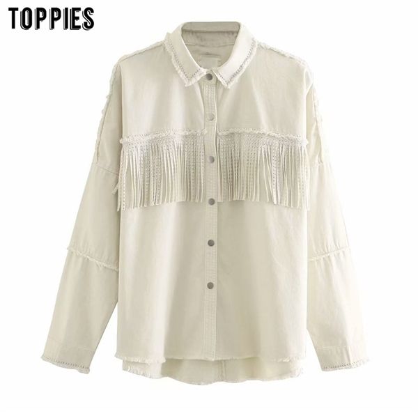 ies 2020 fashion breasted tassel jacket white jean jacket coat womens rivet denim coat soutwear 1015, Black;brown
ies 2020 fashion breasted tassel jacket white jean jacket coat womens rivet denim coat soutwear 1015, Black;brown