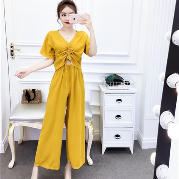 two-piece korean pantsuit of summer long legged pants femme deux pieces year-old women's costume c00p, White
two-piece korean pantsuit of summer long legged pants femme deux pieces year-old women's costume c00p, White