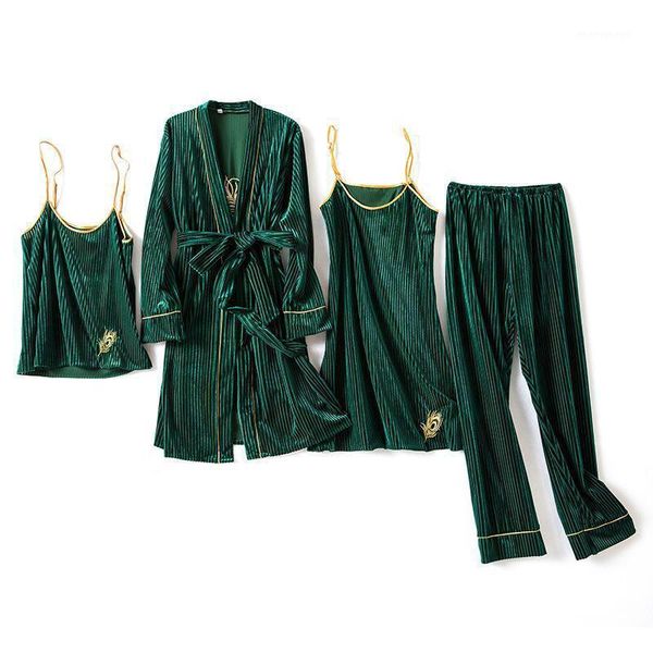 women's sleepwear women embroidery 4pcs nighty&robe suit homewear kiomono bathrobe velvet casual home dressing gown nightwear1, Black;red
women's sleepwear women embroidery 4pcs nighty&robe suit homewear kiomono bathrobe velvet casual home dressing gown nightwear1, Black;red
