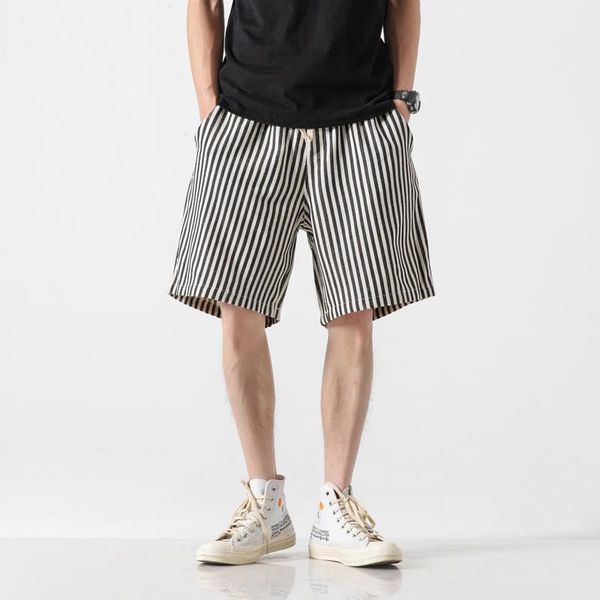 men's shorts 2021 summer original japanese hit color wild stripes loosethin casual streetwear gym, White;black
men's shorts 2021 summer original japanese hit color wild stripes loosethin casual streetwear gym, White;black