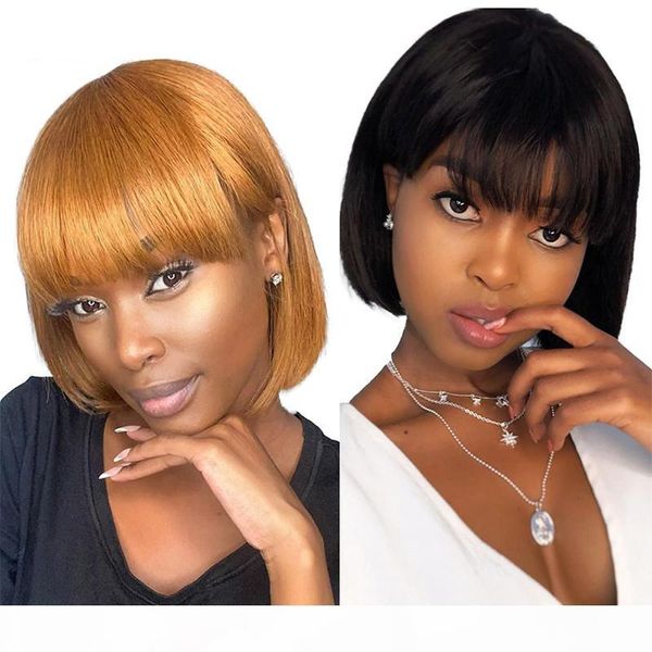 honey blonde color straight short bob pixie cut machine lace wigs with bangs for black women human hair wig, Black;brown
honey blonde color straight short bob pixie cut machine lace wigs with bangs for black women human hair wig, Black;brown