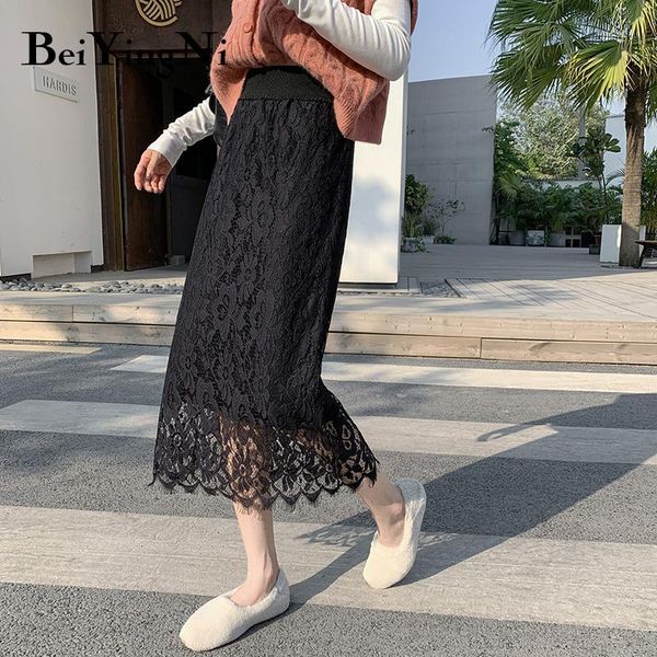 beiyingni lace hollow out elegant midi skirt women solid black white high elastic waist a line skirts simple casual saias rokken1
beiyingni lace hollow out elegant midi skirt women solid black white high elastic waist a line skirts simple casual saias rokken1