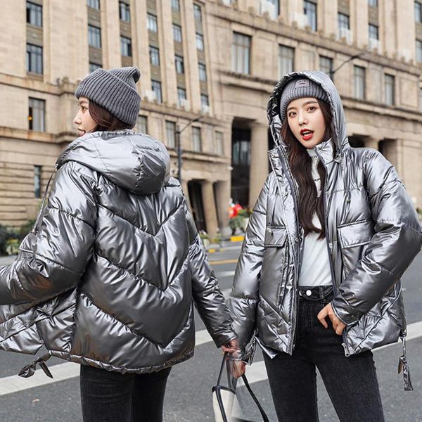 women's down & parkas 2021 arrival women winter jacket shining fabric cotton padded warm thicken short coat hooded fashion parka female, Black
women's down & parkas 2021 arrival women winter jacket shining fabric cotton padded warm thicken short coat hooded fashion parka female, Black