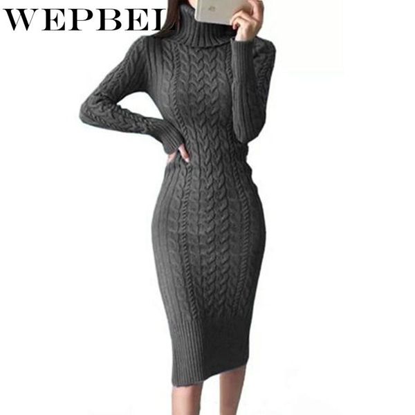 wepbel women autumn winter sweater dress ladies elegant long sleeve turtleneck knitted long pullover slim fit knitwear, White;black
wepbel women autumn winter sweater dress ladies elegant long sleeve turtleneck knitted long pullover slim fit knitwear, White;black