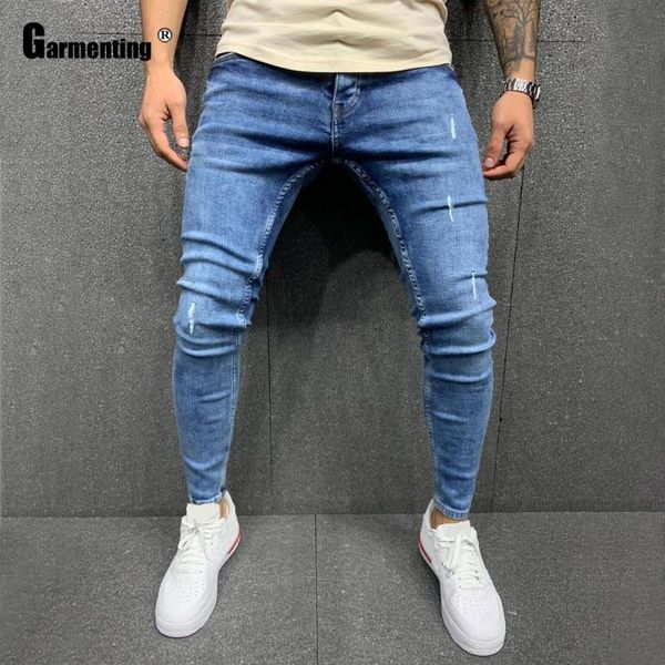 men's jeans garmenting men demin pants casual skinny male fashion zipper streetwear mens denim punk style trousers, Blue
men's jeans garmenting men demin pants casual skinny male fashion zipper streetwear mens denim punk style trousers, Blue