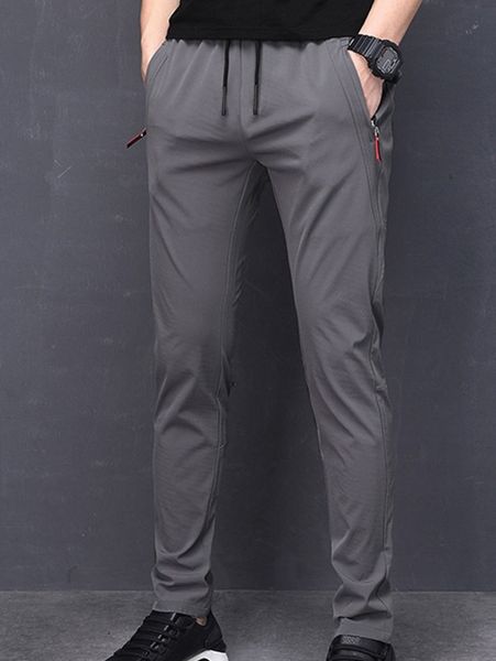 men solid slant pocket pants 22f2#, Black
men solid slant pocket pants 22f2#, Black