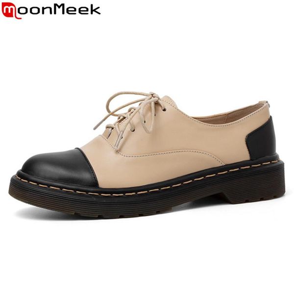 moonmeek 2020 autumn fashion casual shoes woman fashion simple lace up single shoes genuine leather women pumps black apricot
moonmeek 2020 autumn fashion casual shoes woman fashion simple lace up single shoes genuine leather women pumps black apricot