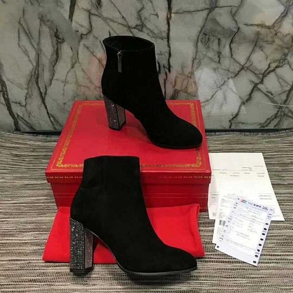 boots comfortable round toe ankle pure color high crystal heel zipper fashionable prom women shoes, Black
boots comfortable round toe ankle pure color high crystal heel zipper fashionable prom women shoes, Black