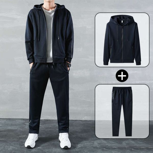 new autumn men's sports hooded suit cardigan slim fit two piece casual sportswear, Gray
new autumn men's sports hooded suit cardigan slim fit two piece casual sportswear, Gray