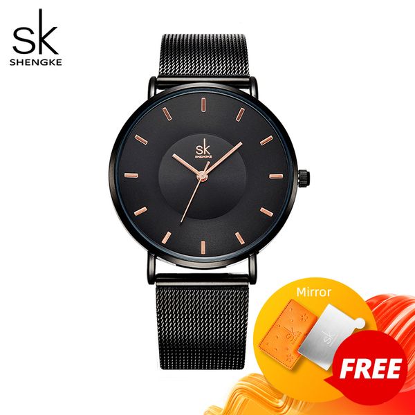 shengke fashion black women watches ultra thin quartz watch woman elegant dress ladies watch montre femme sk 201124, Slivery;brown
shengke fashion black women watches ultra thin quartz watch woman elegant dress ladies watch montre femme sk 201124, Slivery;brown