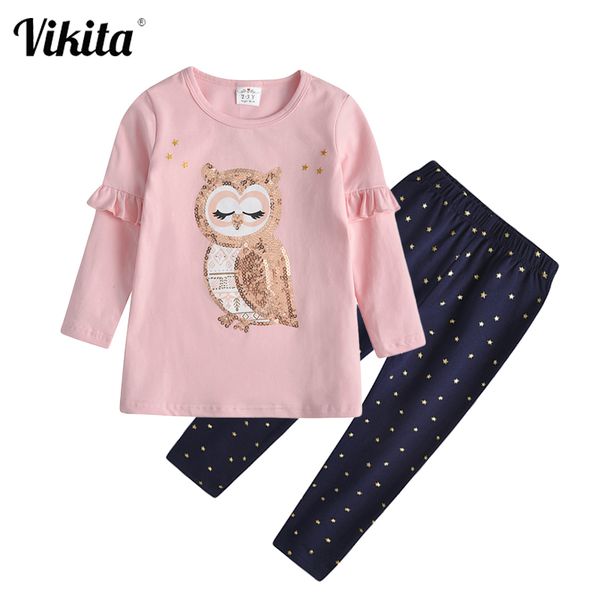 vikita children cotton clothing sets toddlers baby girls long sleeve owl sequins t shirt and trouser pants girls autumn clothesx1019, White
vikita children cotton clothing sets toddlers baby girls long sleeve owl sequins t shirt and trouser pants girls autumn clothesx1019, White