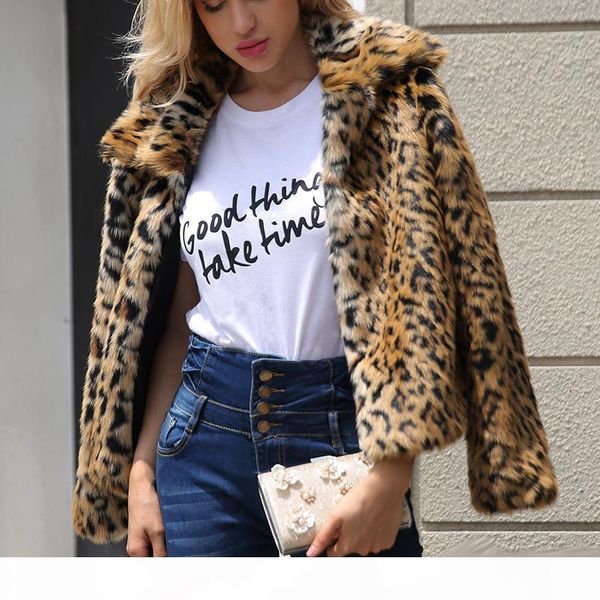 women's leopard faux fur coat jacket long sleeve lapel neck short jacket winter warm parka jackets overcoat, Black
women's leopard faux fur coat jacket long sleeve lapel neck short jacket winter warm parka jackets overcoat, Black