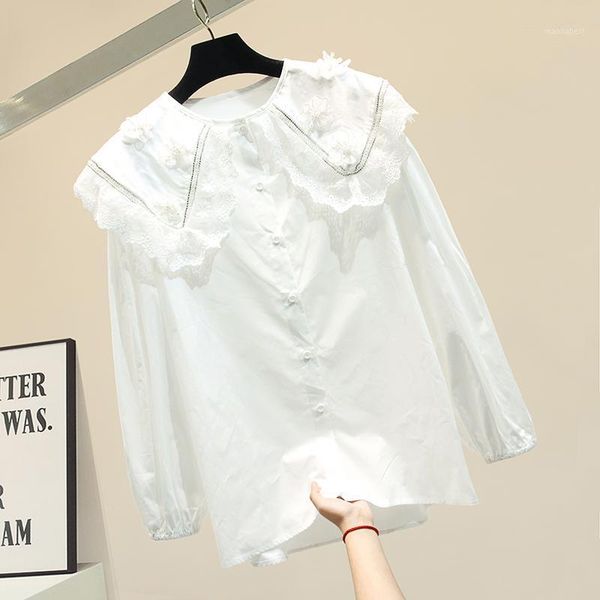 doll collar shirt women 2020 spring new handmade flower shirts white blouse black blouse girls students all-match shirts 1
doll collar shirt women 2020 spring new handmade flower shirts white blouse black blouse girls students all-match shirts 1