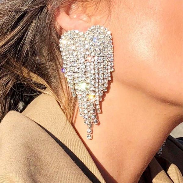 dangle & chandelier ztech big long shiny rhinestone wing heart women drop earrings jewelry party wedding collection accessories, Silver
dangle & chandelier ztech big long shiny rhinestone wing heart women drop earrings jewelry party wedding collection accessories, Silver