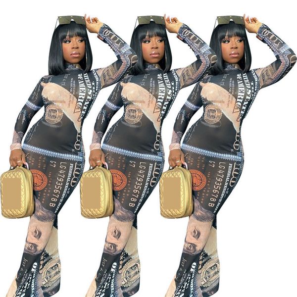 women dresses dollar printed fashion long sleeves high collar dress maxiskit bodycon dresses christmas party designer clothes cz111201, Black;gray
women dresses dollar printed fashion long sleeves high collar dress maxiskit bodycon dresses christmas party designer clothes cz111201, Black;gray