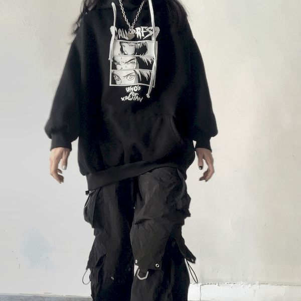 men's sad girl harajuku aesthetic anime casual hoodies japanese streetwear hip hop the dark cartoon print sweatshirt 201203, Black
men's sad girl harajuku aesthetic anime casual hoodies japanese streetwear hip hop the dark cartoon print sweatshirt 201203, Black