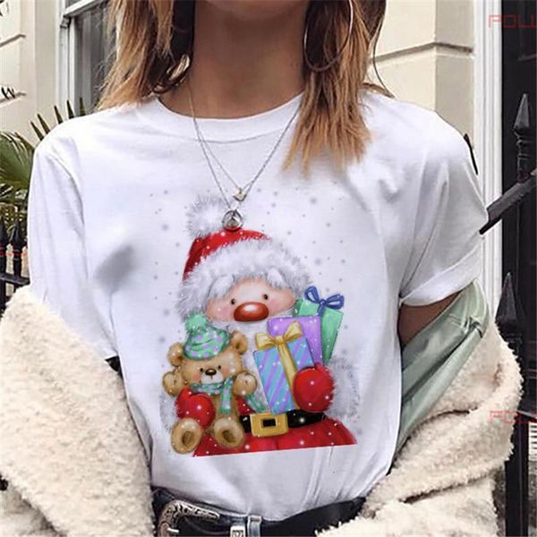 new merry christmas santa claus gifts printed women t-shirts harajuku short sleeve t-shirt suitable all seasons clothes, White
new merry christmas santa claus gifts printed women t-shirts harajuku short sleeve t-shirt suitable all seasons clothes, White