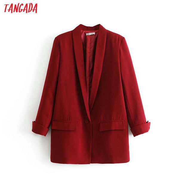 tangada fashion red black blazer woman long sleeve notched collar coat elegant ladies work casual brand lj201021, White;black
tangada fashion red black blazer woman long sleeve notched collar coat elegant ladies work casual brand lj201021, White;black