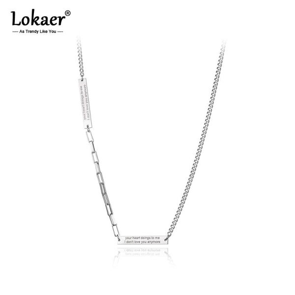 chains lokaer neo-gothic punk style charm pendant necklaces for women girls fashion stainless steel link chain necklace n20215, Silver
chains lokaer neo-gothic punk style charm pendant necklaces for women girls fashion stainless steel link chain necklace n20215, Silver