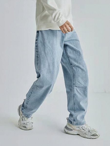 men pocket patched straight leg jeans l35j#, Blue
men pocket patched straight leg jeans l35j#, Blue