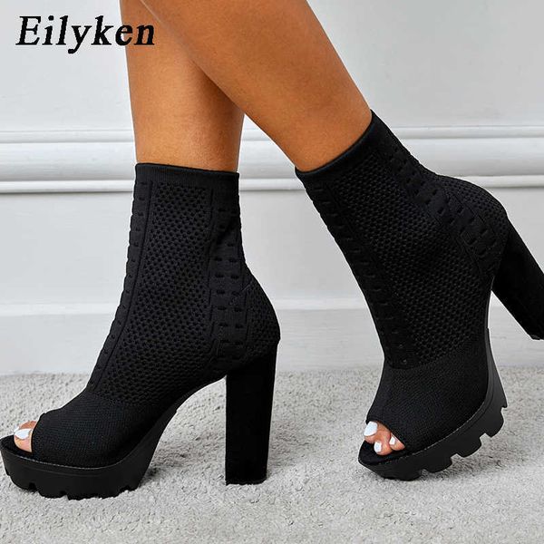 classic luxury designer spring new design women ankle boots peep toe knitted stretch fabric cut-out square high heels platform shoes woman, Black
classic luxury designer spring new design women ankle boots peep toe knitted stretch fabric cut-out square high heels platform shoes woman, Black