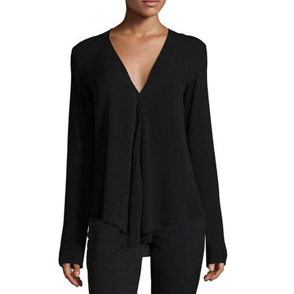 women chiffon blouse casual v neck zipper shirts autumn long sleeve gradient blouses female plus size, White
women chiffon blouse casual v neck zipper shirts autumn long sleeve gradient blouses female plus size, White