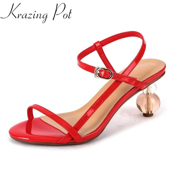 krazing горшка ограниченного плюс размера натуральной кожи peep toe высоких каблуков бренда обувь женщины красоты леди пряжки ремень летних, Black
krazing горшка ограниченного плюс размера натуральной кожи peep toe высоких каблуков бренда обувь женщины красоты леди пряжки ремень летних, Black