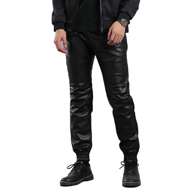 men's pants tsingyi black faux leather men joggers elastic waist zipper pockets streetwear slim casual superior quality clothing
men's pants tsingyi black faux leather men joggers elastic waist zipper pockets streetwear slim casual superior quality clothing