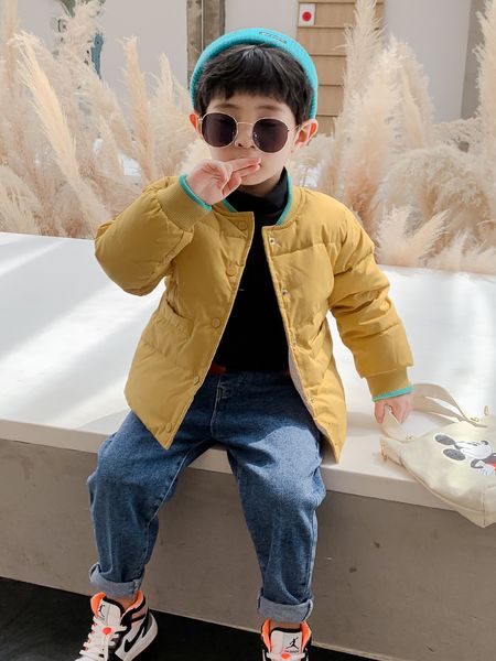 boys' down 2020 new autumn / winter baby wear light and thick coat children's baseball jacket short, Blue;gray
boys' down 2020 new autumn / winter baby wear light and thick coat children's baseball jacket short, Blue;gray