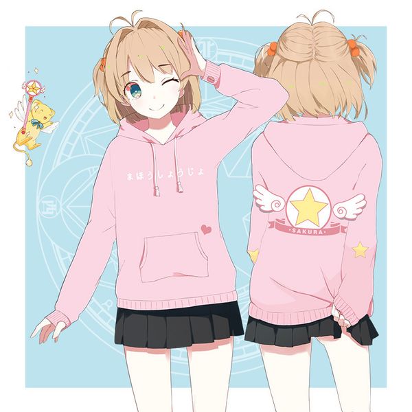 2021 new anime card captor sakura magic comic hoody coat clothing cosplay pullover hoodies sweater women 54r1, Black
2021 new anime card captor sakura magic comic hoody coat clothing cosplay pullover hoodies sweater women 54r1, Black