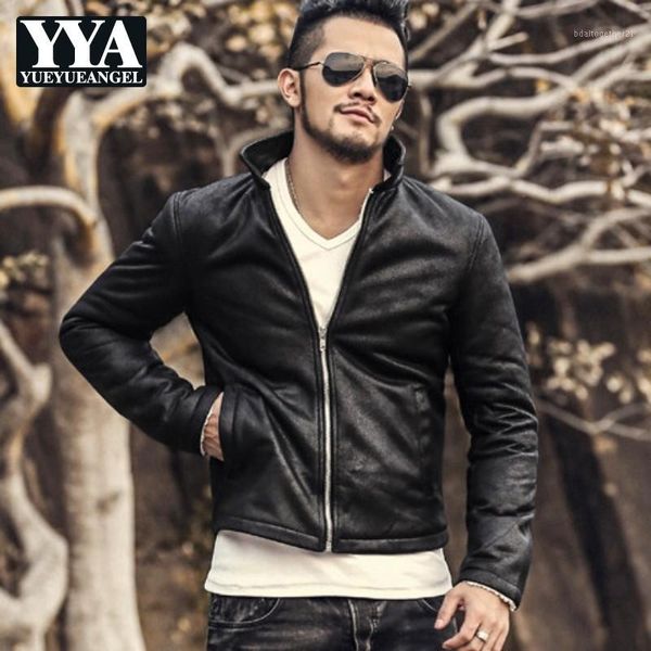 men's fur & faux winter leather jacket men fashion stand collar thicken warm short coat 2021 zipper moto biker black outerwear1
men's fur & faux winter leather jacket men fashion stand collar thicken warm short coat 2021 zipper moto biker black outerwear1