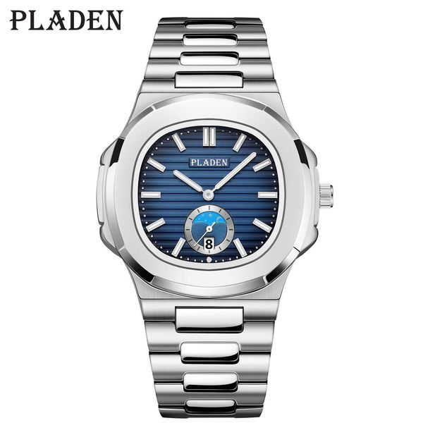platen brand watch nautilus men's high-end fashion business stainless steel waterproof quartz watch, Slivery;brown
platen brand watch nautilus men's high-end fashion business stainless steel waterproof quartz watch, Slivery;brown