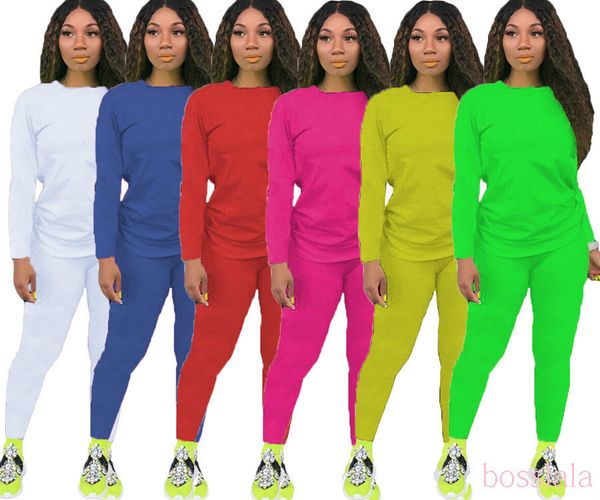 women two piece outfits long sleeve crew neck pullover and pants set solid color tracksuit streetwear fashion suit plus sizes, White
women two piece outfits long sleeve crew neck pullover and pants set solid color tracksuit streetwear fashion suit plus sizes, White