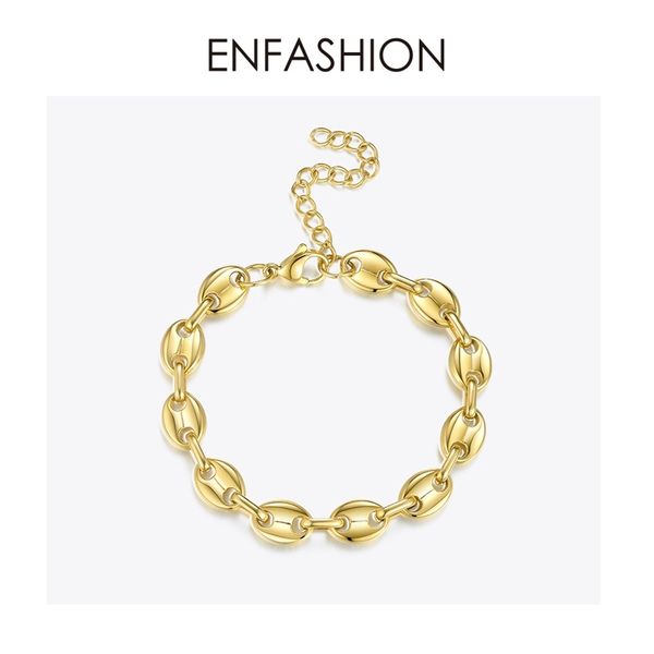 enfashion punk coffee beans link chain bracelets for women stainless steel gold color hip hop bracelet rock men jewelry b192070 y200730, Black
enfashion punk coffee beans link chain bracelets for women stainless steel gold color hip hop bracelet rock men jewelry b192070 y200730, Black