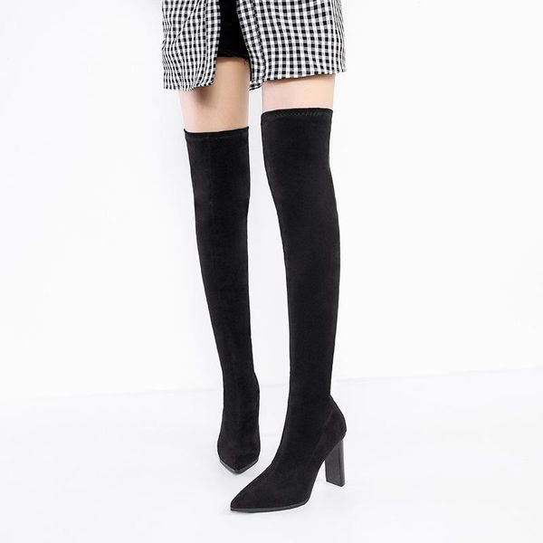 boots thick heel high elastic thin model is sold out pointed nightclub knee, Black
boots thick heel high elastic thin model is sold out pointed nightclub knee, Black