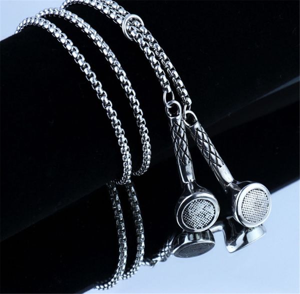 vintage hip-hop earphone pendant necklace for men and women earplugs creative hip-hop trend accessories, Silver
vintage hip-hop earphone pendant necklace for men and women earplugs creative hip-hop trend accessories, Silver