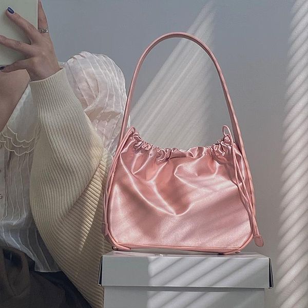 retro women satin drawstring handbag elegant ladies pink underarm bag fashion female girls small tote clutch purse shoulder bags
retro women satin drawstring handbag elegant ladies pink underarm bag fashion female girls small tote clutch purse shoulder bags